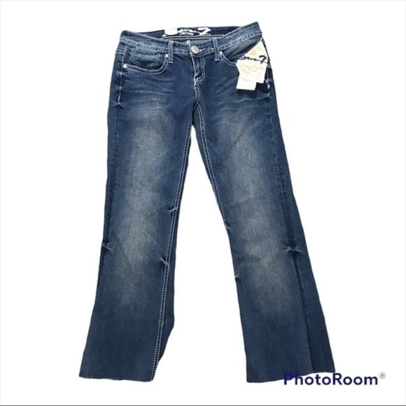 NEW Seven 7 Denim Sz 27 Cut Hem - Picture 3 of 7